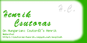 henrik csutoras business card